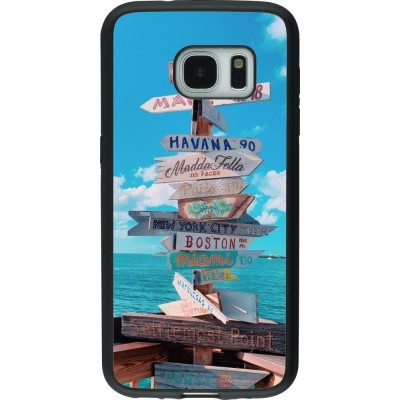 Hülle Samsung Galaxy S7 - Silikon schwarz Cool Cities Directions