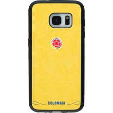 Samsung Galaxy S7 Case Hülle - Silikon schwarz Kolumbien 2026 personalisierbares Fussballtrikot