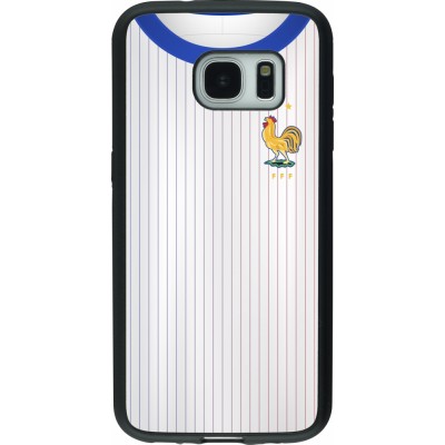 Samsung Galaxy S7 Case Hülle - Silikon schwarz Frankreich Away personalisierbares Fussballtrikot