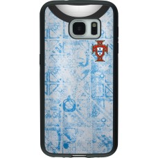 Samsung Galaxy S7 Case Hülle - Silikon schwarz Portugal Away personalisierbares Fussballtrikot