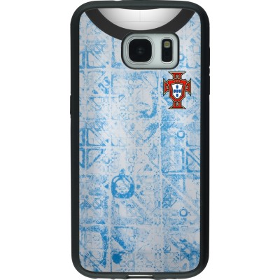 Samsung Galaxy S7 Case Hülle - Silikon schwarz Portugal Away personalisierbares Fussballtrikot