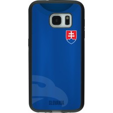 Samsung Galaxy S7 Case Hülle - Silikon schwarz Fussballtrikot Slowakei