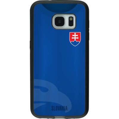 Samsung Galaxy S7 Case Hülle - Silikon schwarz Fussballtrikot Slowakei