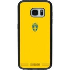 Samsung Galaxy S7 Case Hülle - Silikon schwarz Schweden 2026 personalisierbares Fussballtrikot