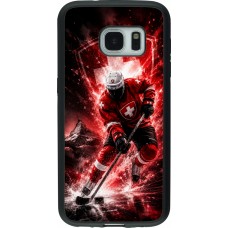 Samsung Galaxy S7 Case Hülle - Silikon schwarz Hockey World Championship Player