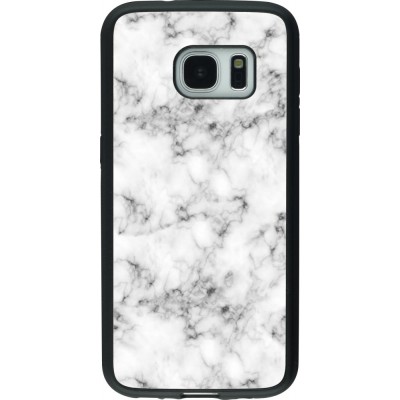 Hülle Samsung Galaxy S7 - Silikon schwarz Marble 01