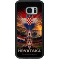 Samsung Galaxy S7 Case Hülle - Silikon schwarz Fussball Kroatien splash 2026