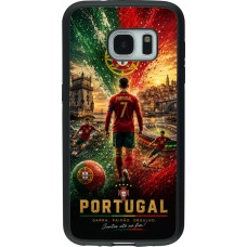 Samsung Galaxy S7 Case Hülle - Silikon schwarz Fussball Portugal splash 2026