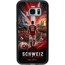 Samsung Galaxy S7 Case Hülle - Silikon schwarz Fussball Schweiz splash 2026