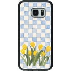 Samsung Galaxy S7 Case Hülle - Silikon schwarz Blue vichy tulips Spring 2026
