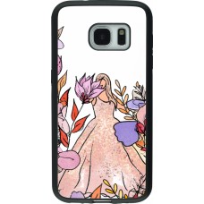 Samsung Galaxy S7 Case Hülle - Silikon schwarz Taylor Swift Sketch - White