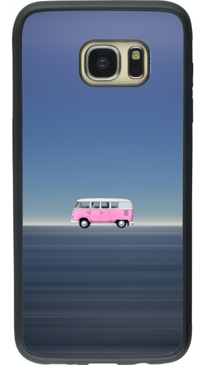 Samsung Galaxy S7 edge Case Hülle - Silikon schwarz Spring 23 pink bus
