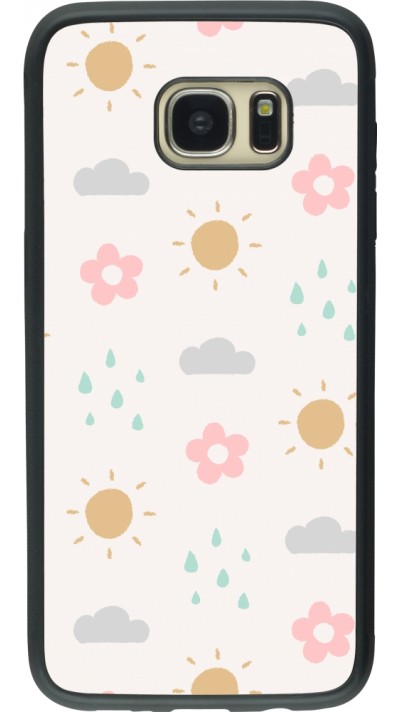 Samsung Galaxy S7 edge Case Hülle - Silikon schwarz Spring 23 weather