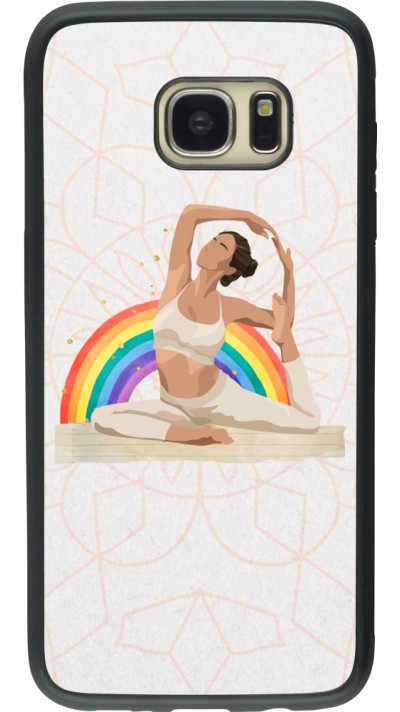 Samsung Galaxy S7 edge Case Hülle - Silikon schwarz Spring 23 yoga vibe