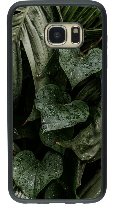 Samsung Galaxy S7 edge Case Hülle - Silikon schwarz Spring 23 fresh plants