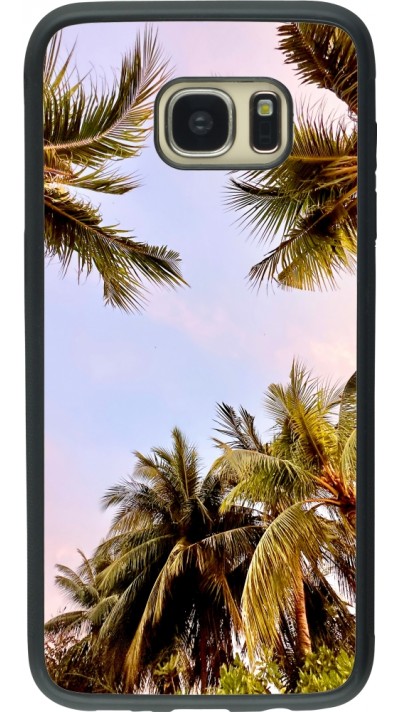 Samsung Galaxy S7 edge Case Hülle - Silikon schwarz Summer 2023 palm tree vibe