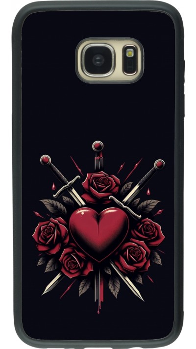 Samsung Galaxy S7 edge Case Hülle - Silikon schwarz Valentine 2024 gothic love
