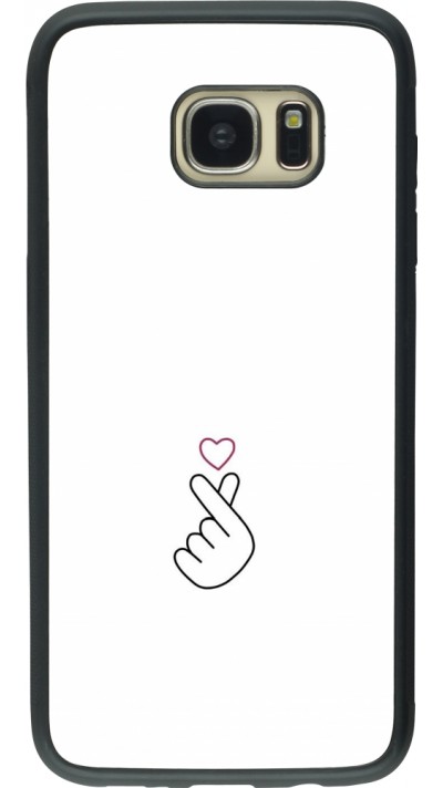 Samsung Galaxy S7 edge Case Hülle - Silikon schwarz Valentine 2024 heart by Millennials