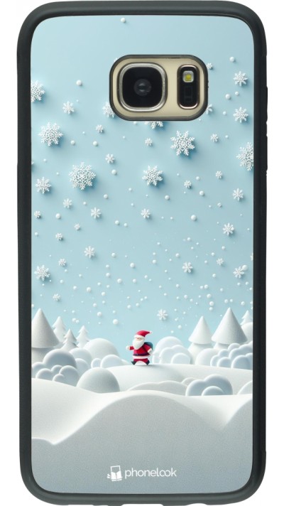 Samsung Galaxy S7 edge Case Hülle - Silikon schwarz Weihnachten 2023 Kleiner Vater Schneeflocke
