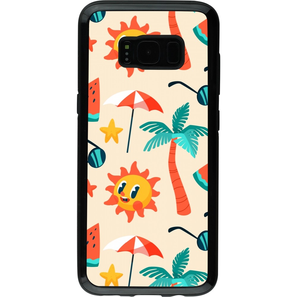 Samsung Galaxy S8 Case Hülle - Hybrid Armor schwarz Summer 2025 Pattern soleil