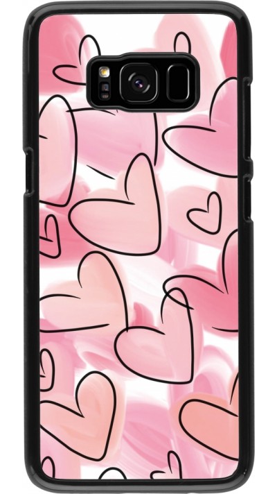Samsung Galaxy S8 Case Hülle - Easter 2023 pink hearts