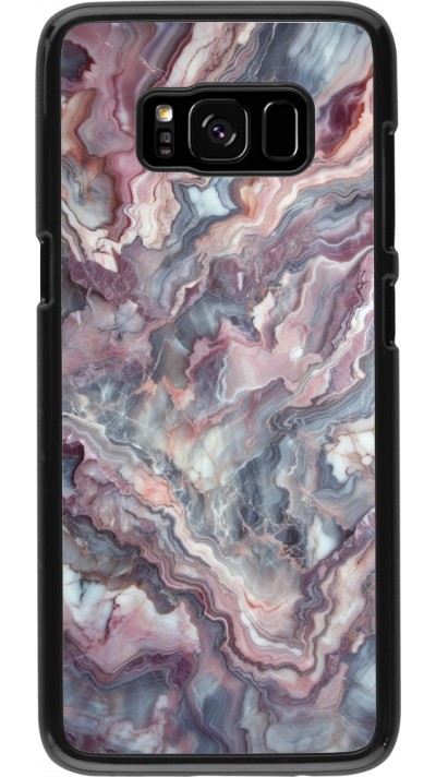 Samsung Galaxy S8 Case Hülle - Violetter silberner Marmor