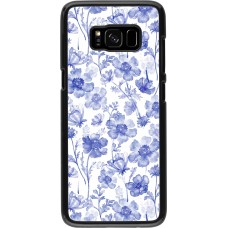 Samsung Galaxy S8 Case Hülle - Spring 23 watercolor blue flowers