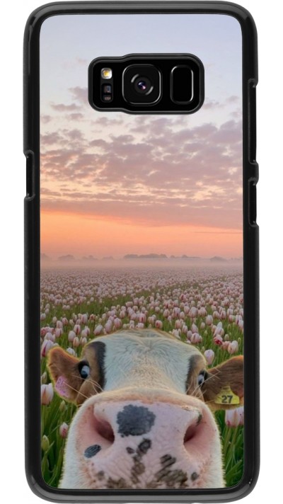 Samsung Galaxy S8 Case Hülle - Cow with tulips Spring 2026