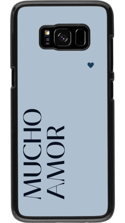 Samsung Galaxy S8 Case Hülle - Valentine 2024 mucho amor azul