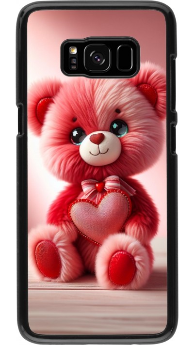 Samsung Galaxy S8 Case Hülle - Valentin 2024 Rosaroter Teddybär