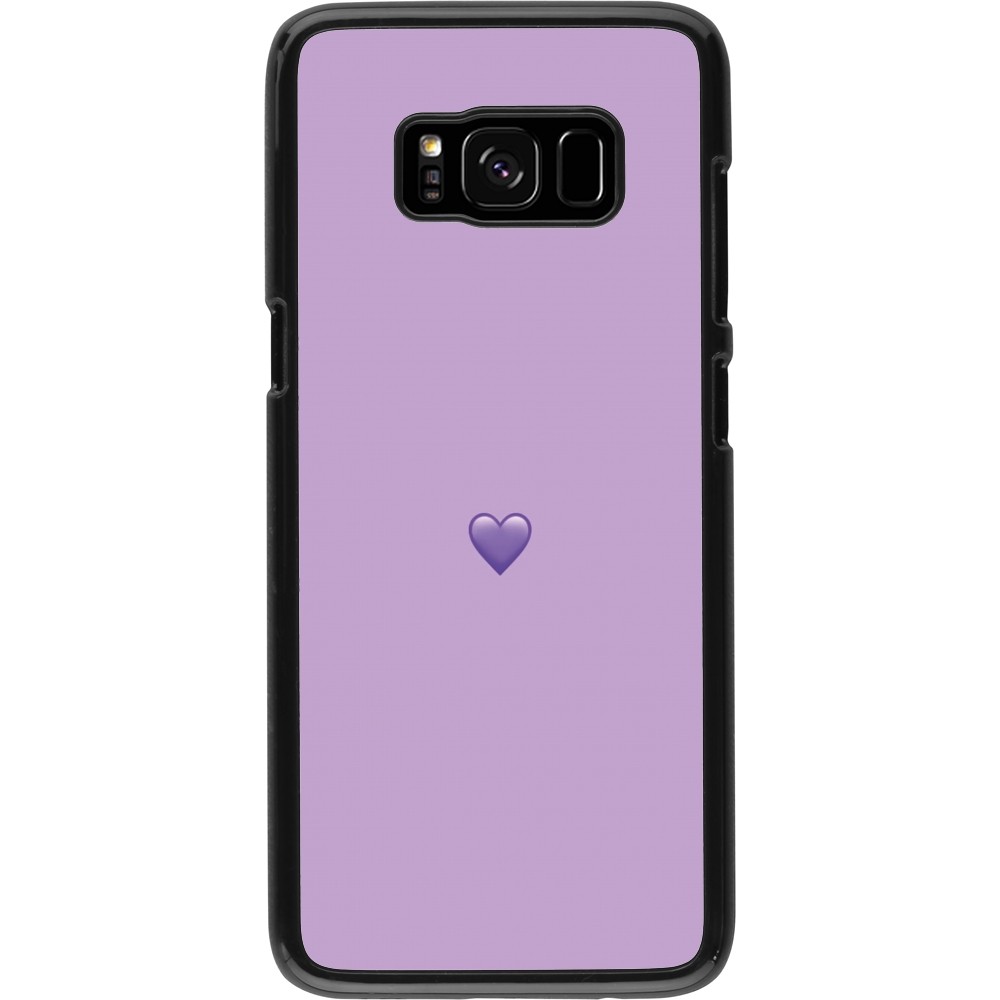 Samsung Galaxy S8 Case Hülle - Valentine 2023 purpule single heart