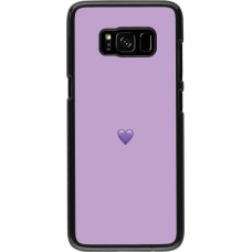 Samsung Galaxy S8 Case Hülle - Valentine 2023 purpule single heart