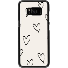 Samsung Galaxy S8 Case Hülle - Valentine 2023 minimalist hearts