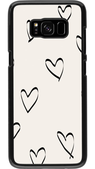 Samsung Galaxy S8 Case Hülle - Valentine 2023 minimalist hearts