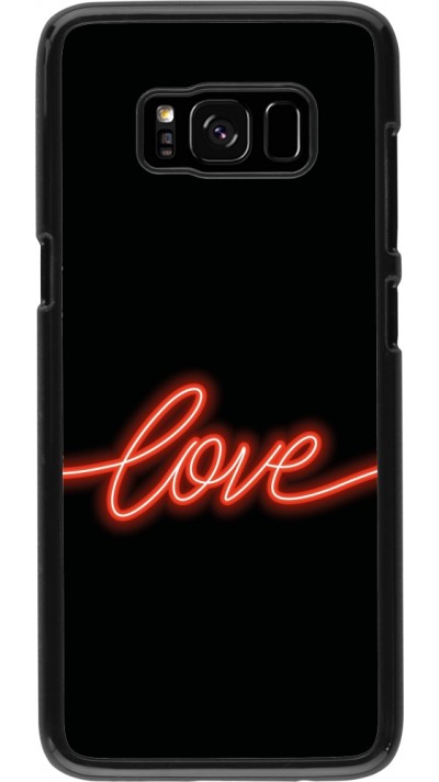 Samsung Galaxy S8 Case Hülle - Valentine 2023 neon love