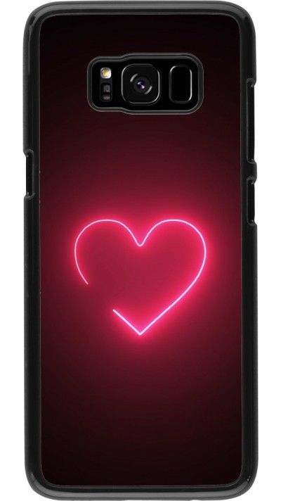 Samsung Galaxy S8 Case Hülle - Valentine 2023 single neon heart