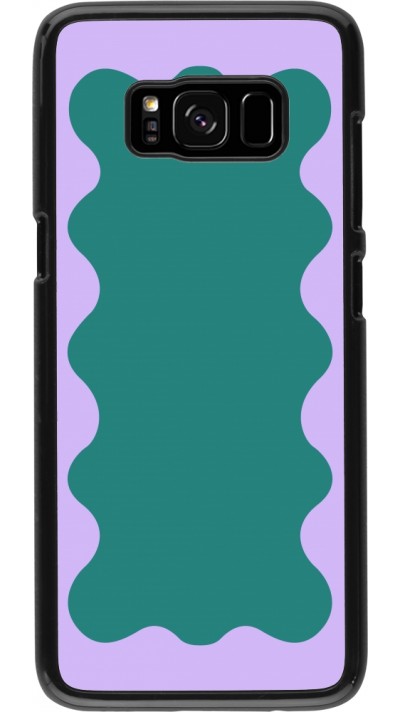 Samsung Galaxy S8 Case Hülle - Wavy Rectangle Green Purple
