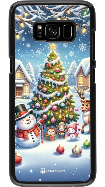 Samsung Galaxy S8 Case Hülle - Weihnachten 2023 Schneemann und Tannenbaum