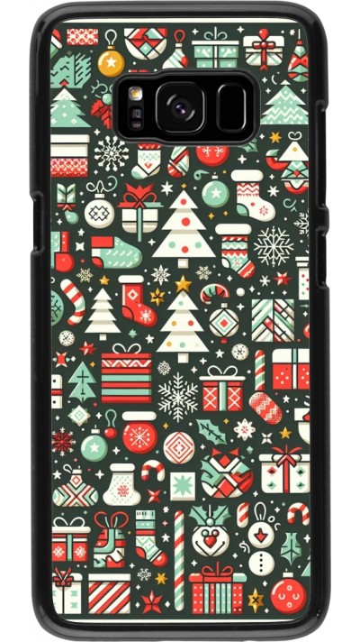 Samsung Galaxy S8 Case Hülle - Weihnachten 2023 Flachmuster
