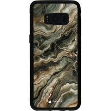 Samsung Galaxy S8 Case Hülle - Silikon schwarz Oliv Marmor