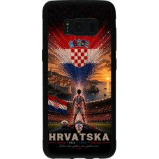 Samsung Galaxy S8 Case Hülle - Silikon schwarz Fussball Kroatien splash 2026