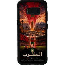 Samsung Galaxy S8 Case Hülle - Silikon schwarz Fussball Marokko splash 2026
