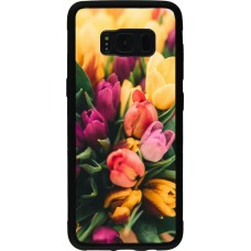 Samsung Galaxy S8 Case Hülle - Silikon schwarz Bouquet of tulips Spring 2026