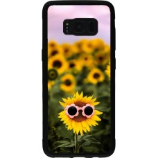 Samsung Galaxy S8 Case Hülle - Silikon schwarz Sunflower with glasses Spring 2026