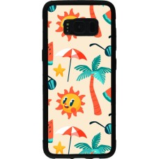 Samsung Galaxy S8 Case Hülle - Silikon schwarz Summer 2025 Pattern soleil