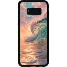 Samsung Galaxy S8 Case Hülle - Silikon schwarz Wave Sunset