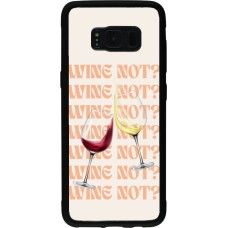 Coque Samsung Galaxy S8 - Silicone rigide noir Wine not