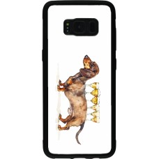 Coque Samsung Galaxy S8 - Silicone rigide noir Wine Teckel