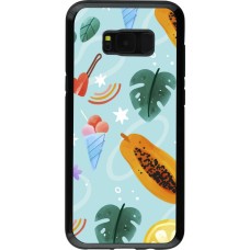 Samsung Galaxy S8+ Case Hülle - Hybrid Armor schwarz Summer 2025 Pattern papaya