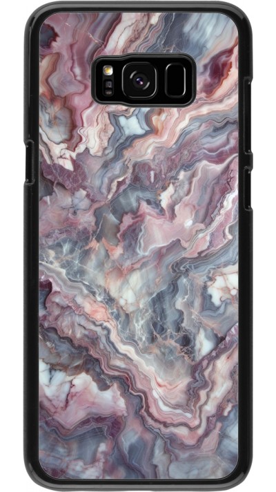Samsung Galaxy S8+ Case Hülle - Violetter silberner Marmor